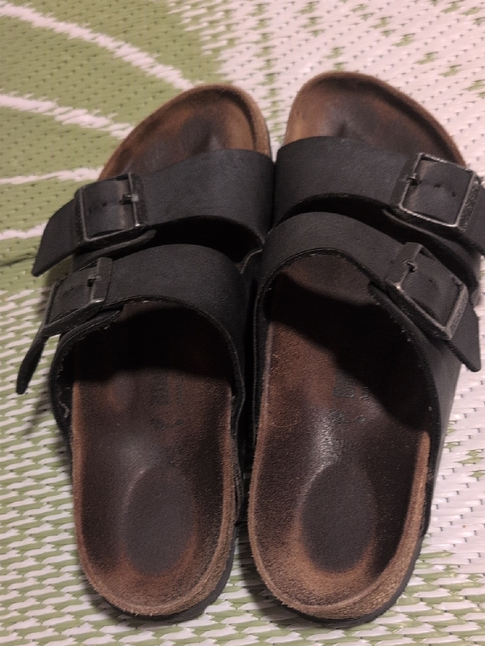 Birckenstock Black Double-Strap Buckle Sandals Size 38